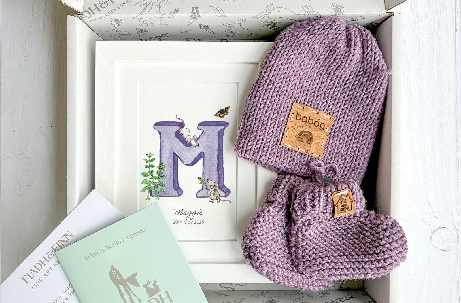 Alphabet Letter Baby Gift Box Set (Violet)