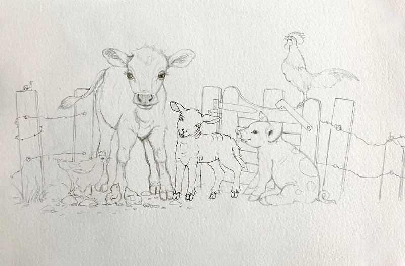 Creating the farm animal painting - fiadhandfinn