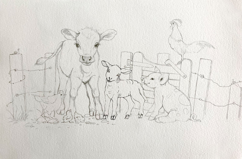 Creating-the-farm-animal-painting fiadhandfinn