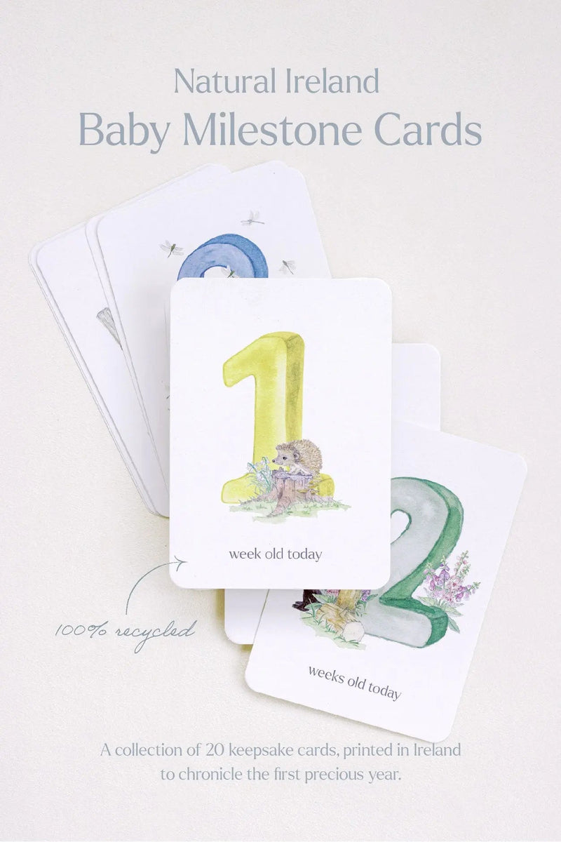 They're Here, Baby Milestone Cards - fiadhandfinn