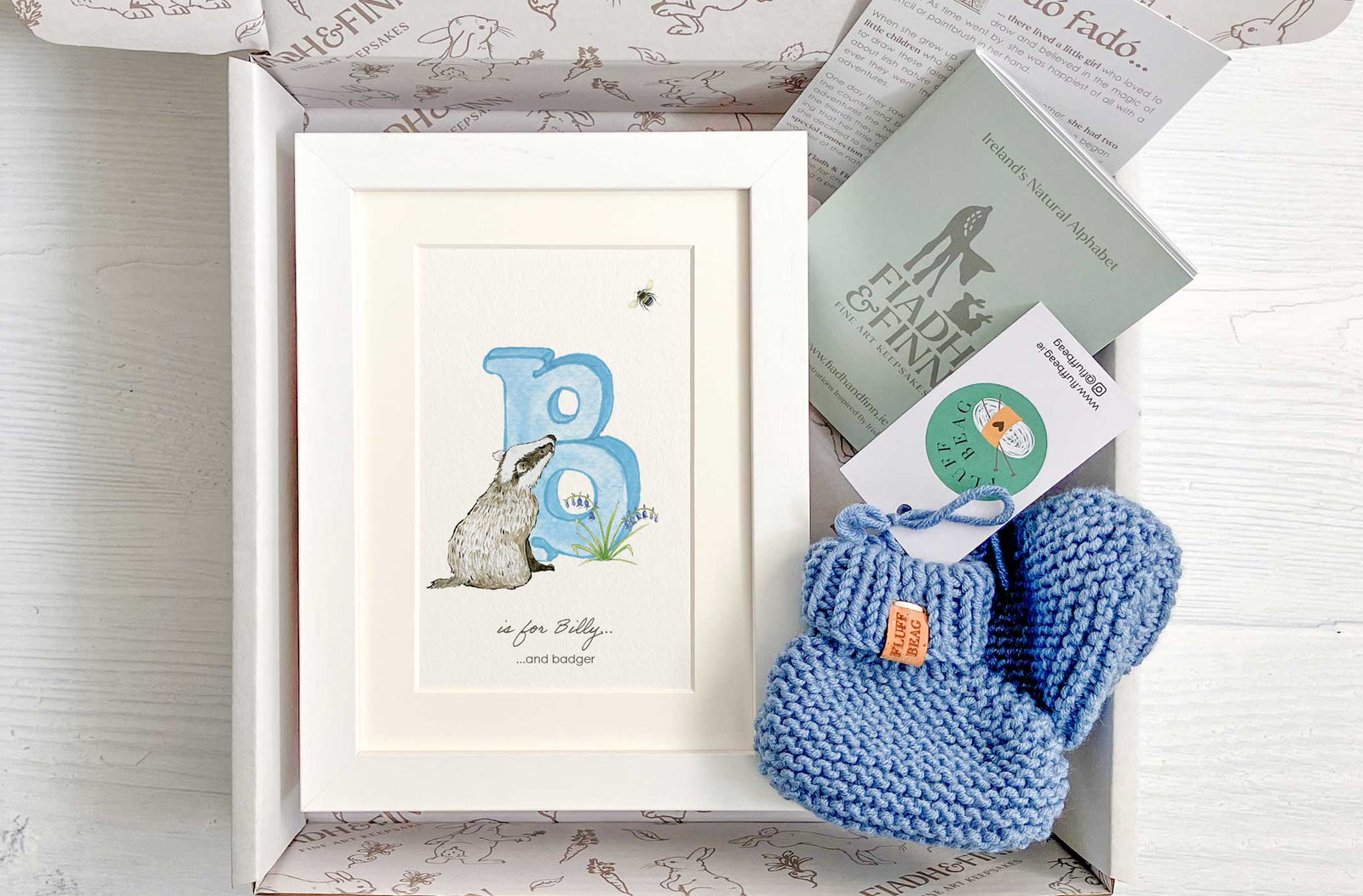 Baby Boy Personalised Gift Ideas, Made in Ireland fiadhandfinn