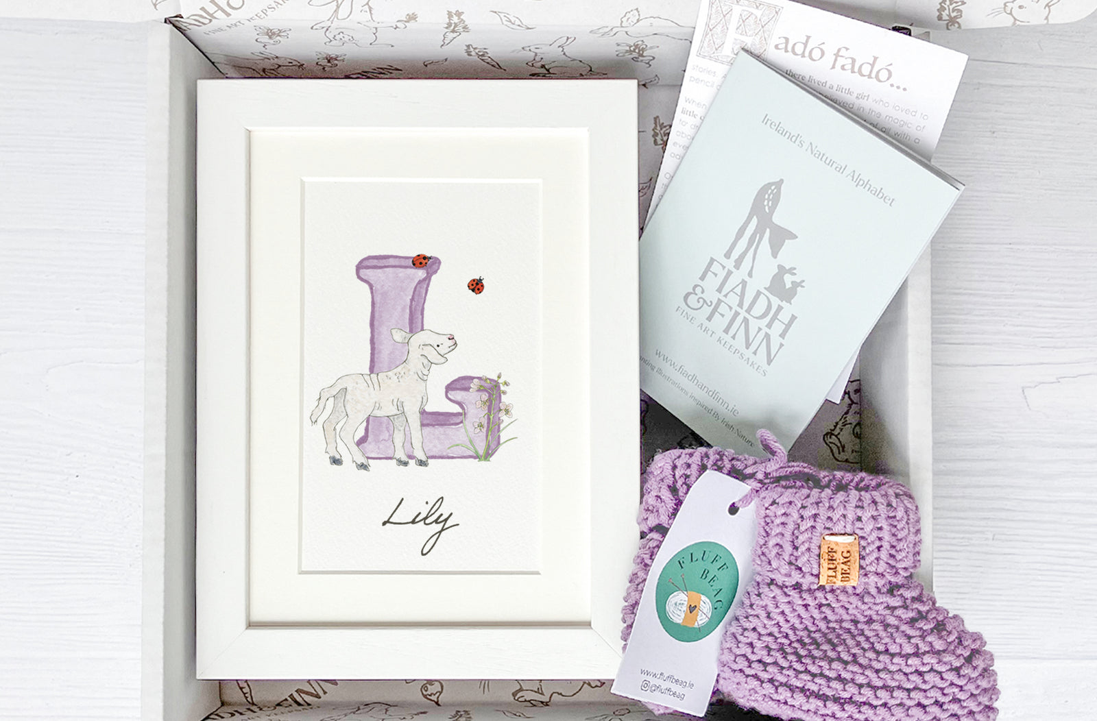 Baby Girl Personalised Gift Ideas, Made in Ireland fiadhandfinn