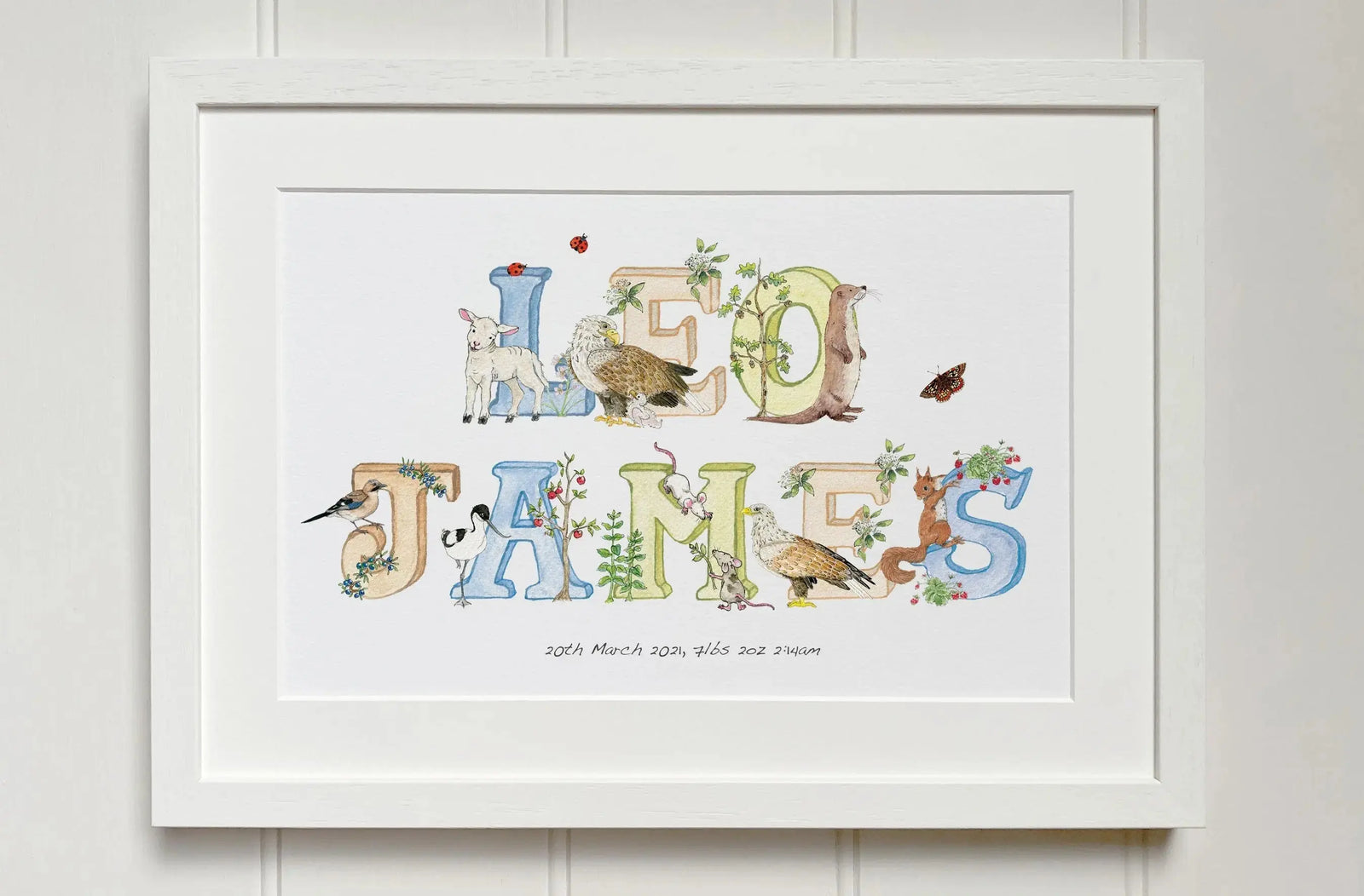 Personalised Alphabet Double Names - fiadhandfinn