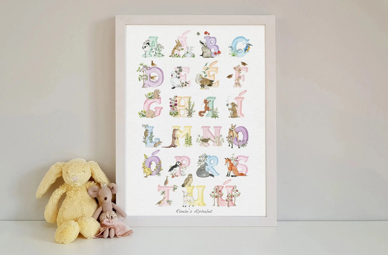 Personalised Irish Alphabet Posters - fiadhandfinn