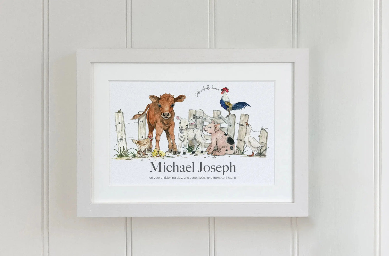 Personalised Irish Animal Art Prints - fiadhandfinn