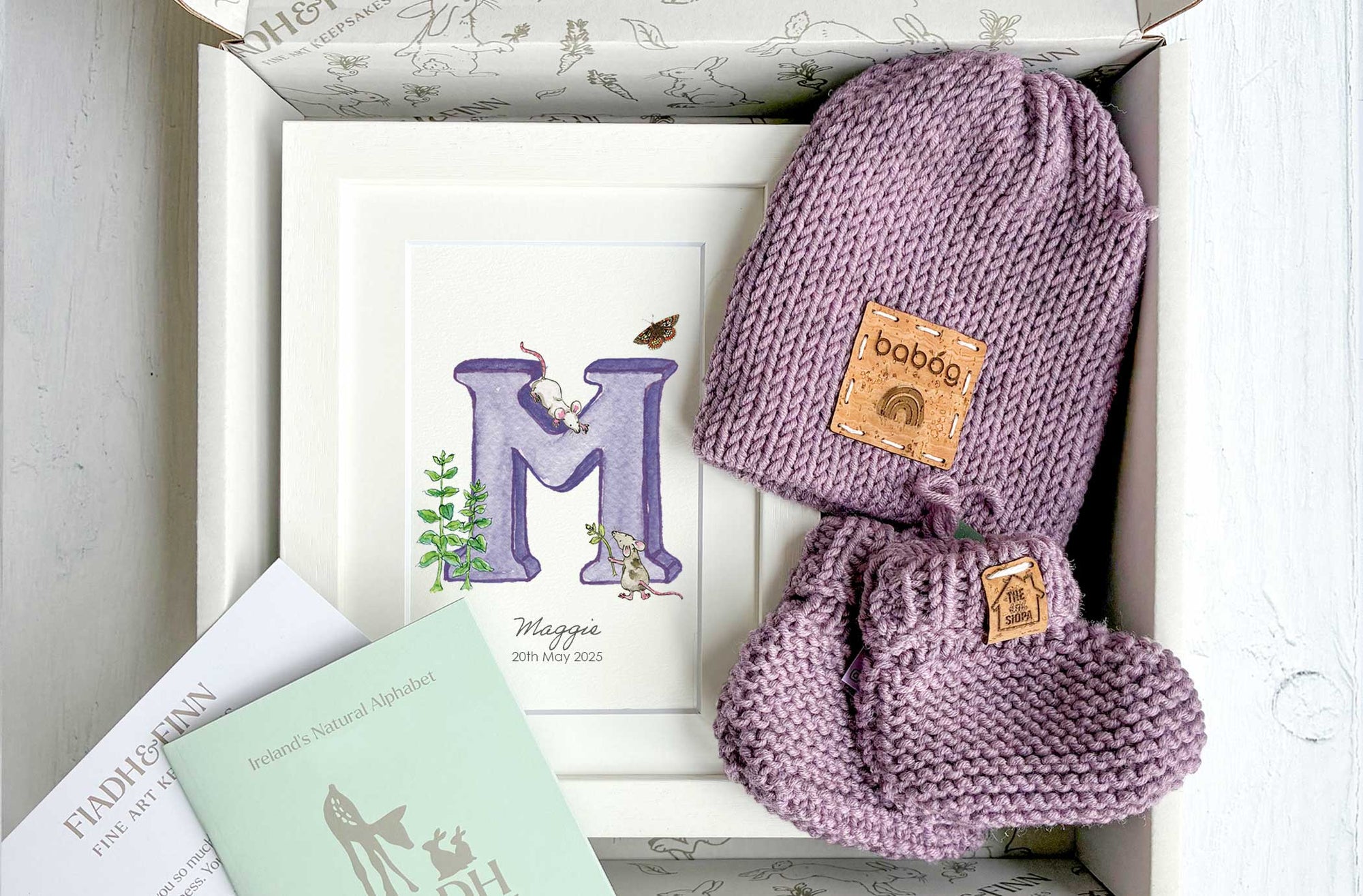 Alphabet Letter Baby Gift Box Set (Violet)