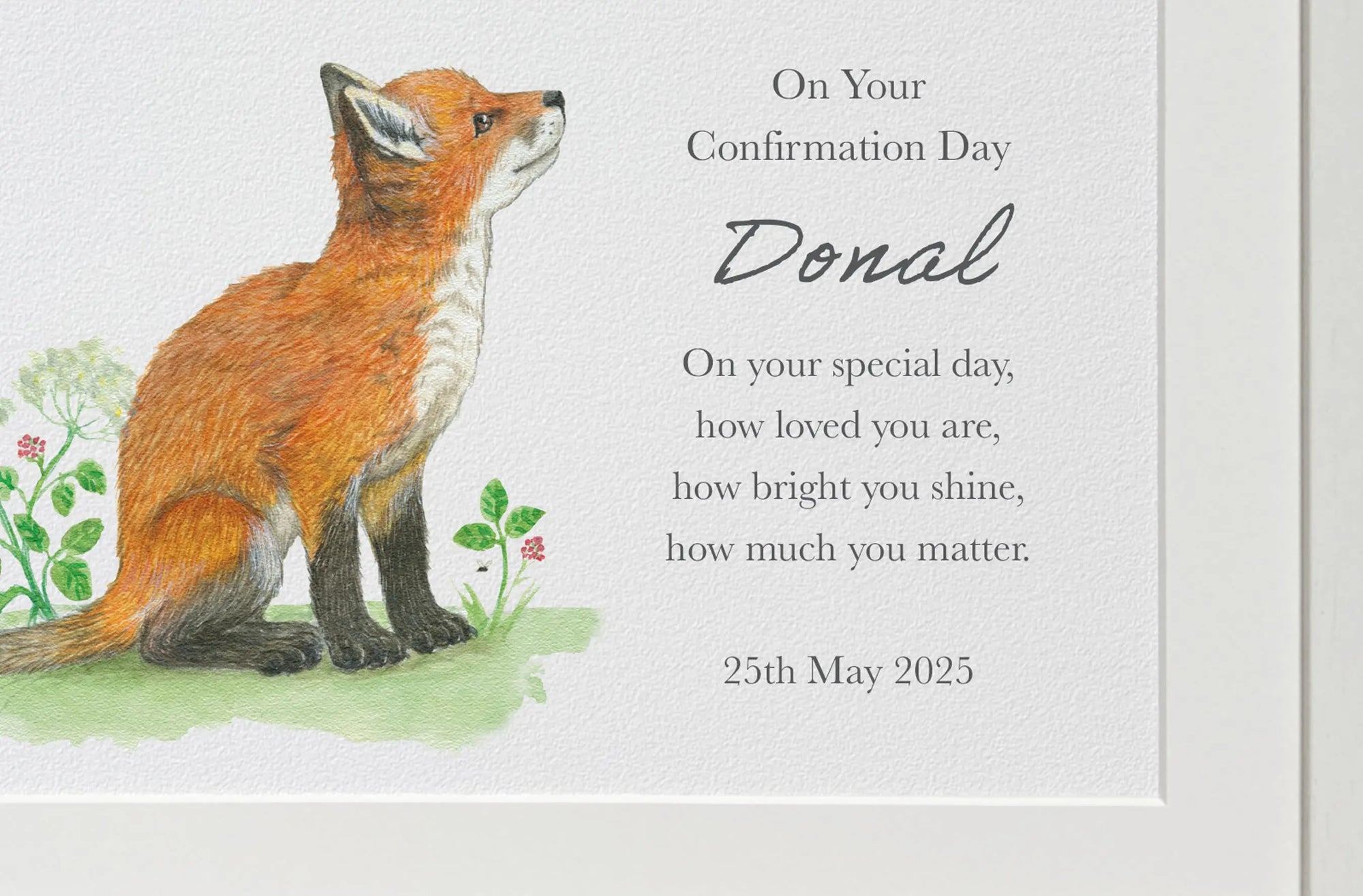 Confirmation Fox Cub Print Fiadh&Finn