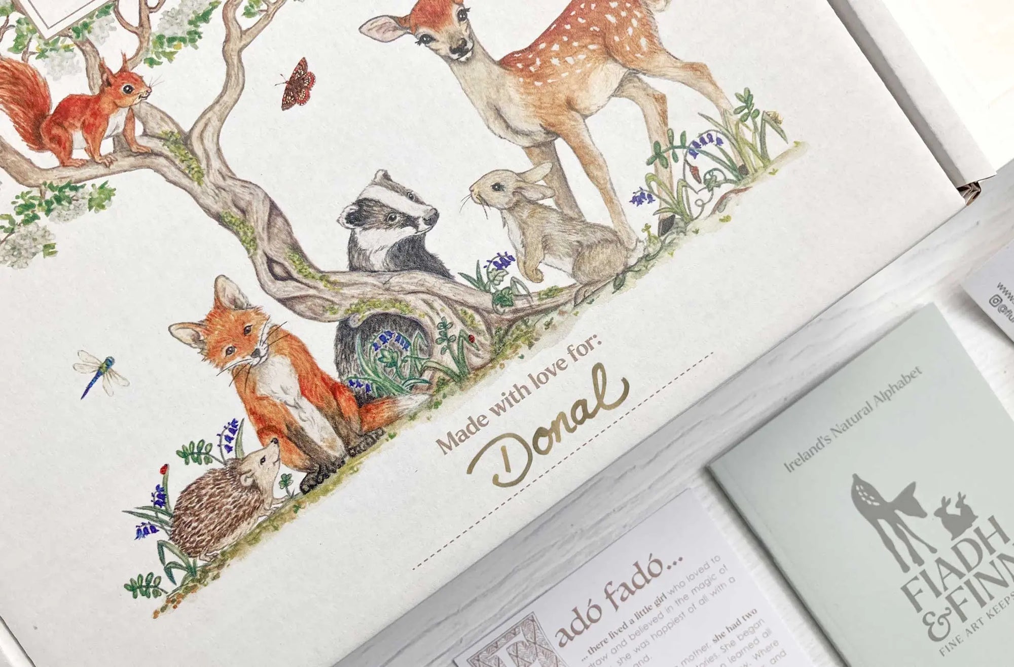 Alphabet Letter Baby Gift Box (Forest) Fiadh&Finn