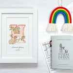 Alphabet Letter & Mini Rainbow Wall Hanging Baby Gift Box Fiadh&Finn