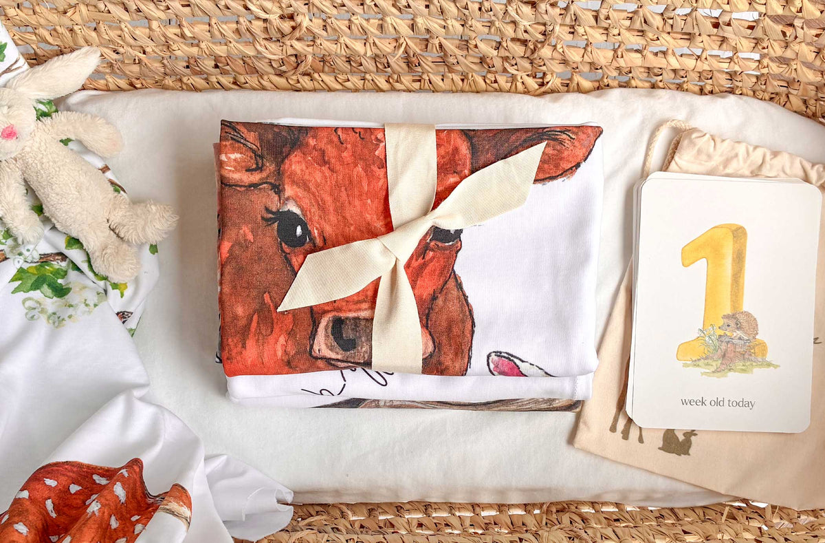 Suan, The Farm Gate, Organic Cotton Blanket Baby Gift Box Fiadh&Finn