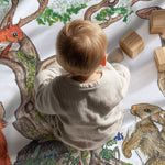 Organic cotton baby blanket, made in ireland; "Suan", Woodland Friends Blanket and Accessories Baby Gift Box sets made by Fadh&Finn.