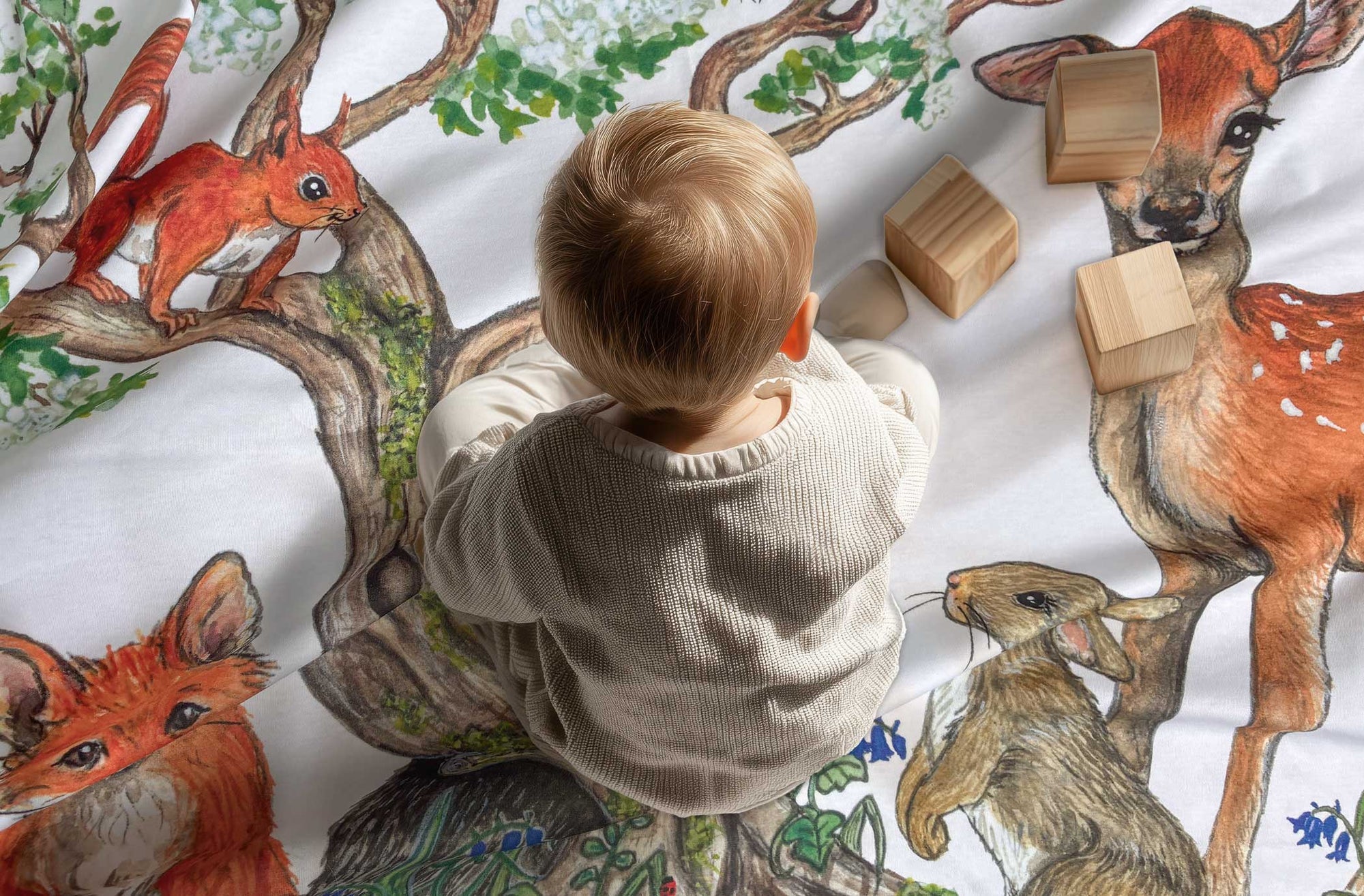 Suan, Woodland Friends, Organic Cotton Blanket Fiadh&Finn