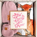 Suan, Woodland Friends Blanket & Accessories Baby Gift Box (Rose) Fiadh&Finn