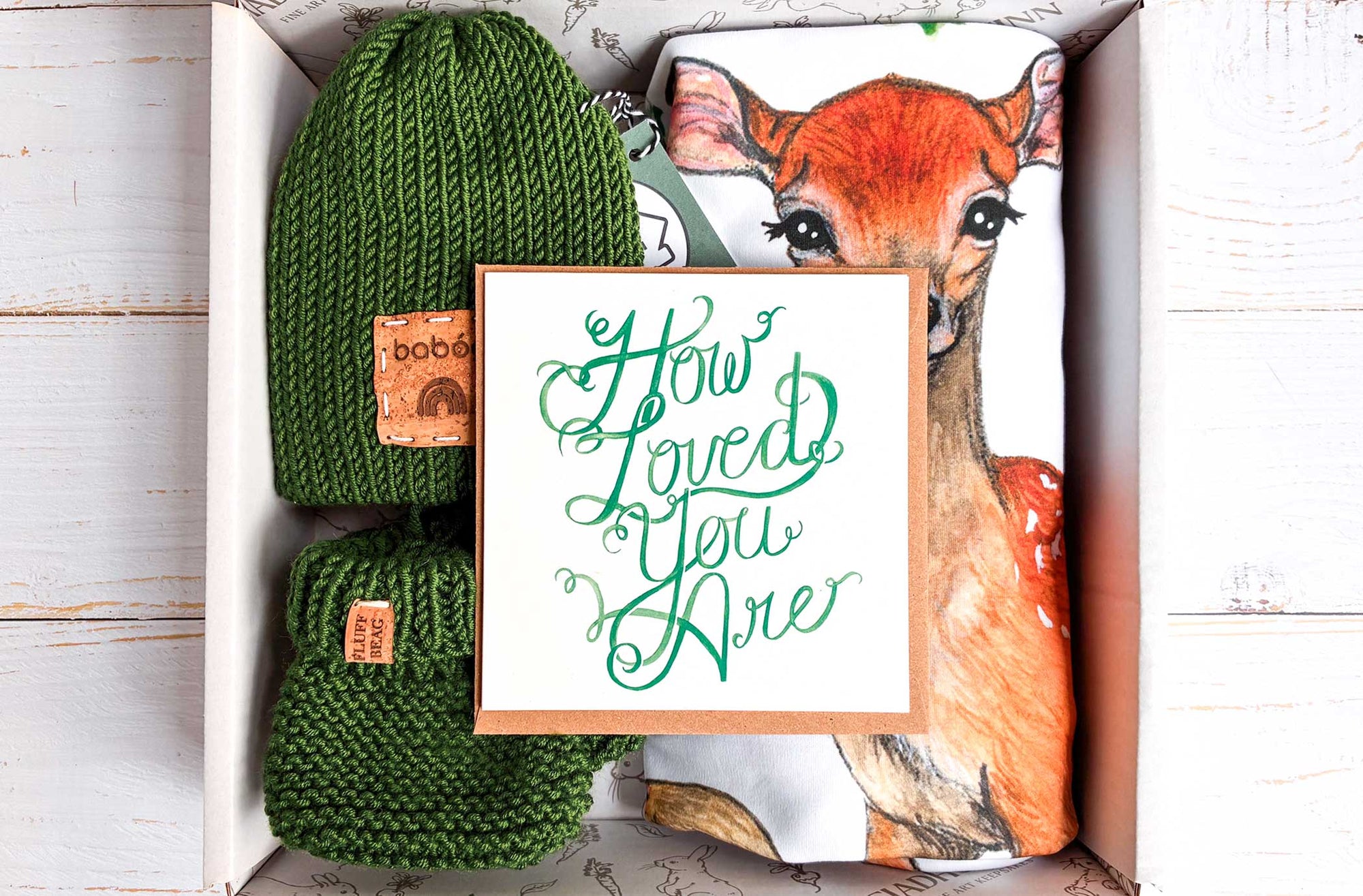 Suan, Woodland Friends Blanket & Accessories Baby Gift Box (Forest) Fiadh&Finn