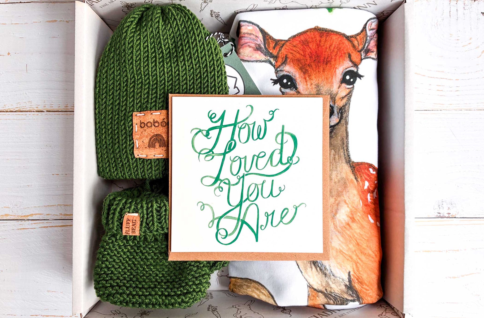 Suan, Woodland Friends Blanket & Accessories Baby Gift Box (Forest) Fiadh&Finn
