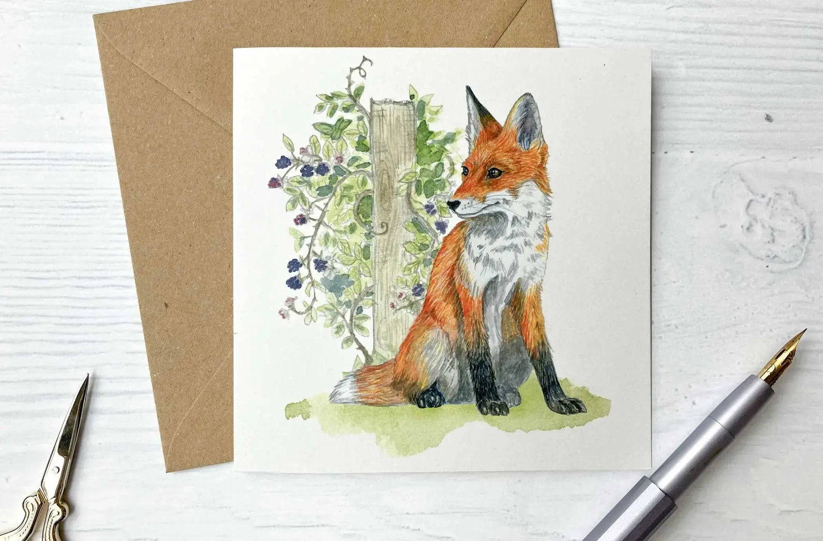 Fox Irish Wildlife Greeting Cards (100% Recycled Card) fiadhandfinn