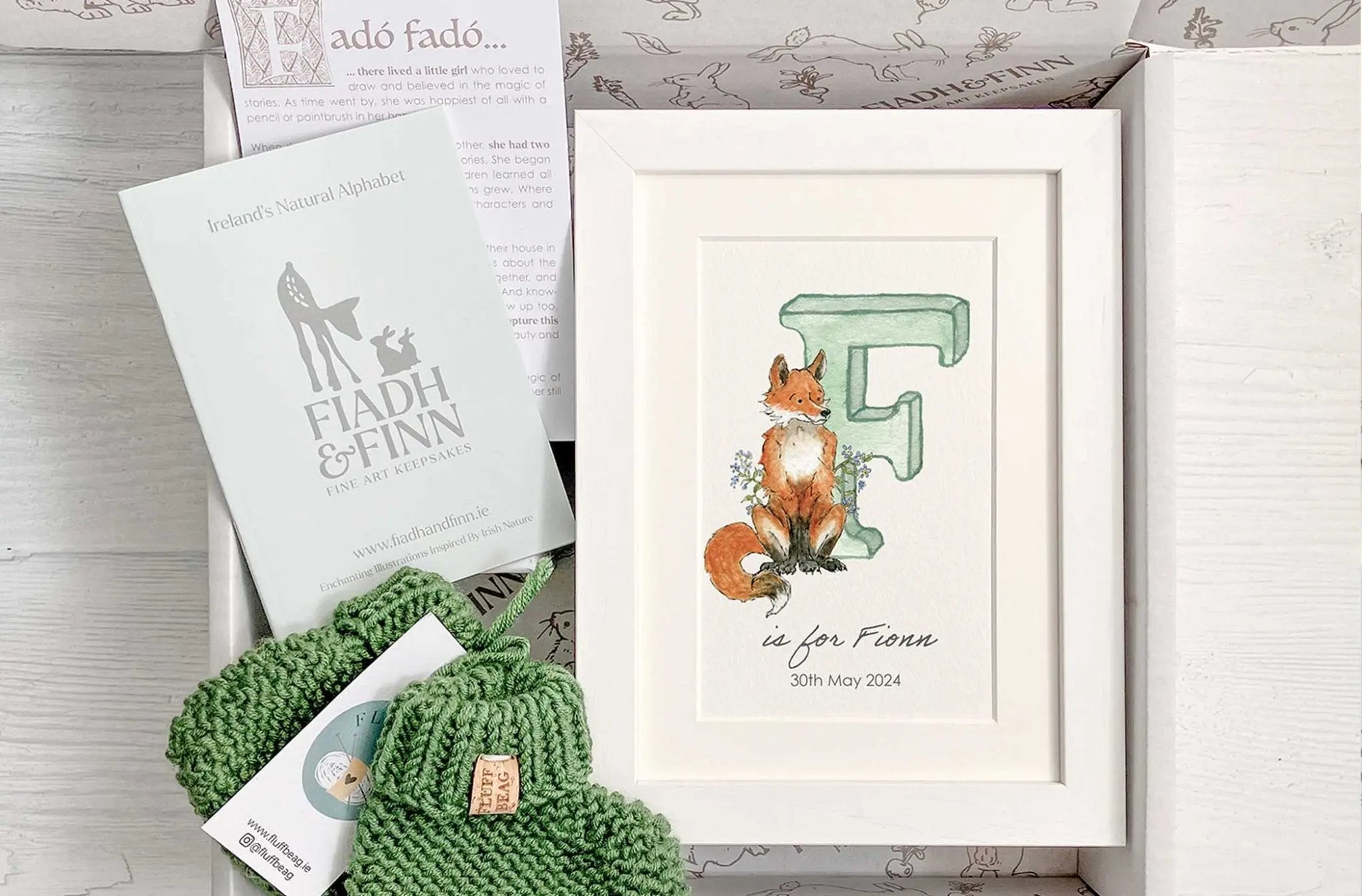 Alphabet Letter Baby Gift Box Set (Forest) - fiadhandfinn