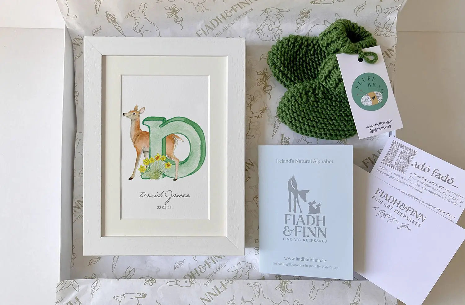 Alphabet Letter Baby Gift Box Set (Forest) - fiadhandfinn