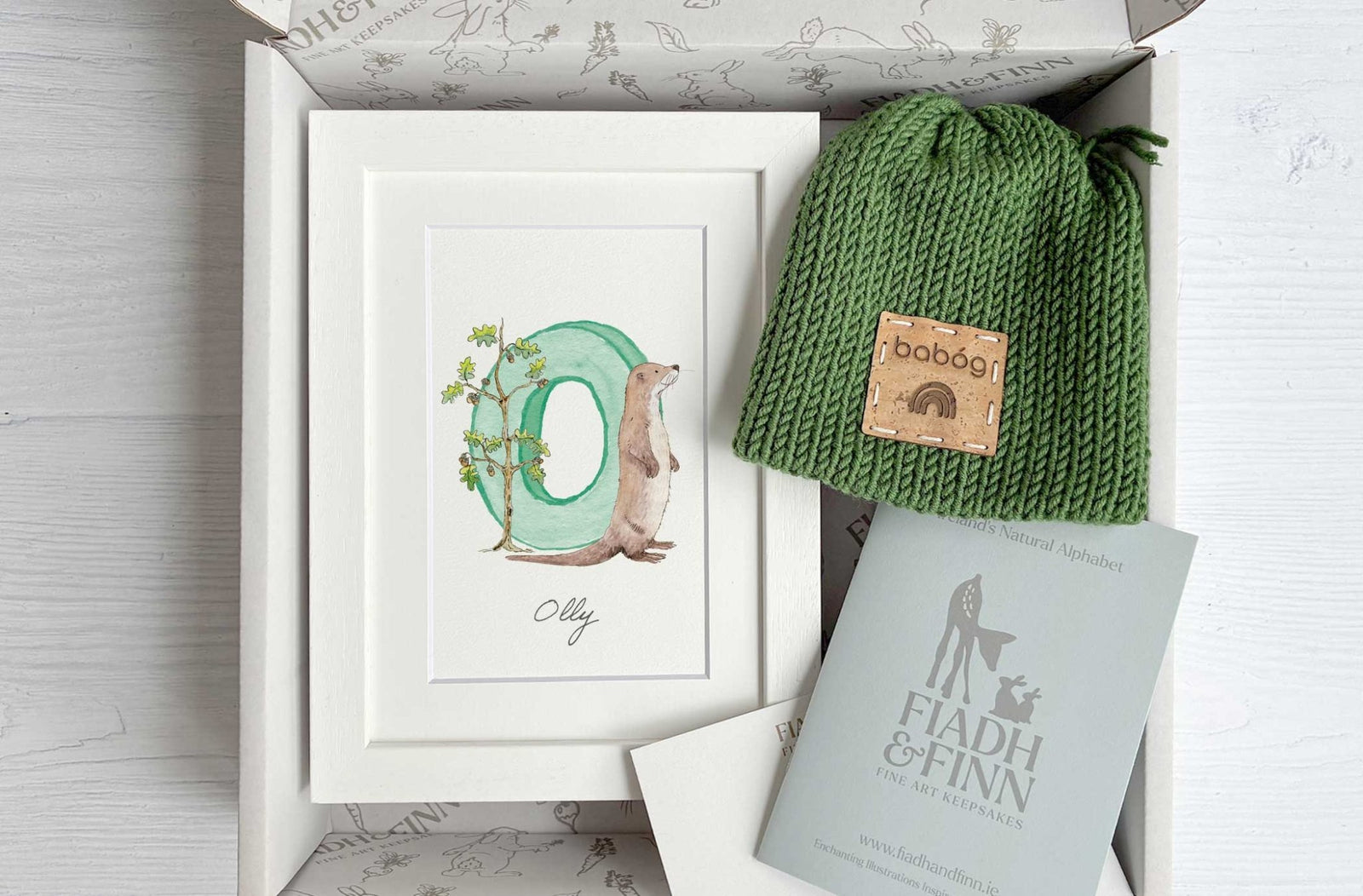 Alphabet Letter Baby Gift Box Set (Forest) - fiadhandfinn