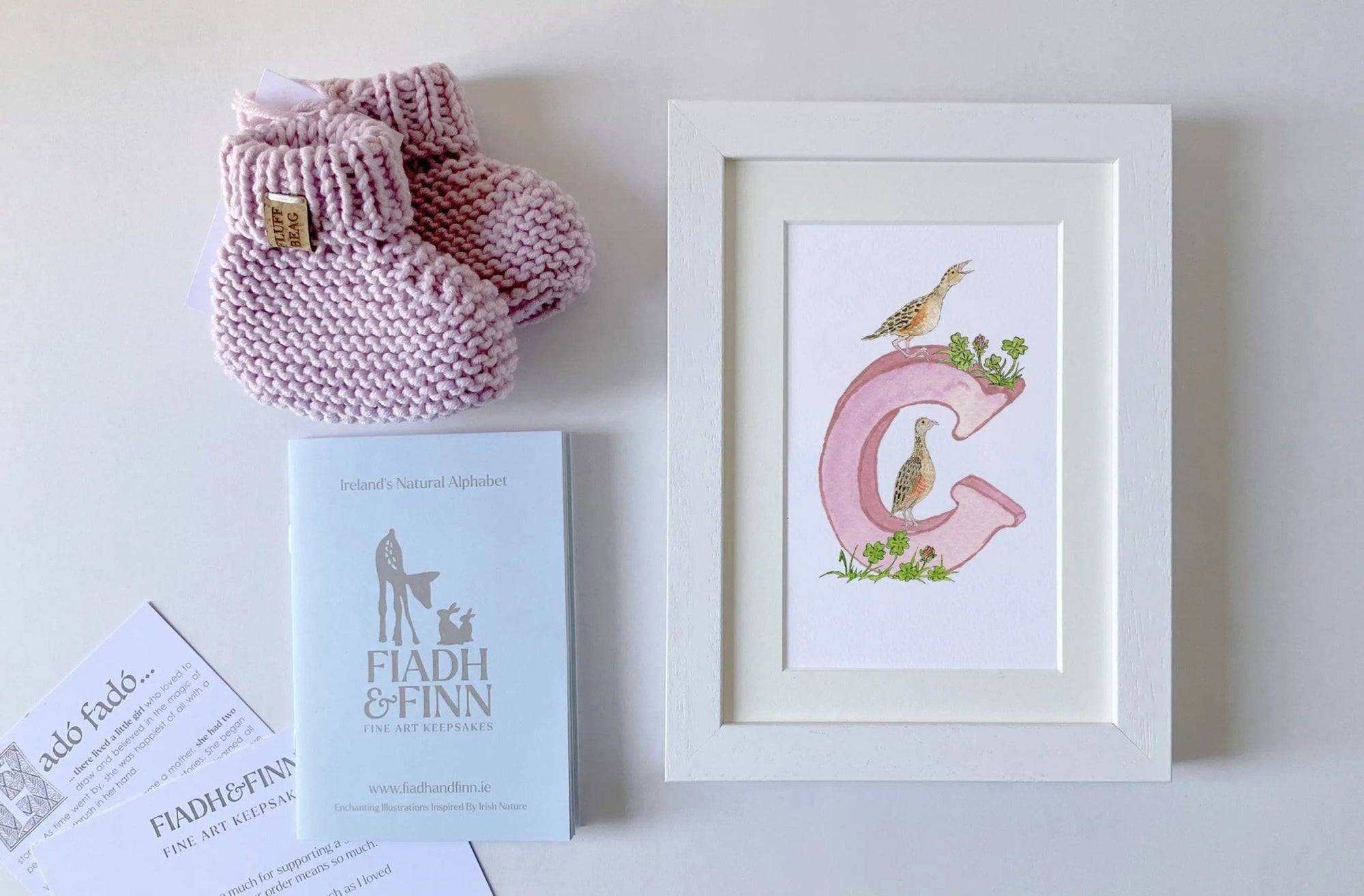 Alphabet Letter Baby Gift Box Set (Rose) - fiadhandfinn