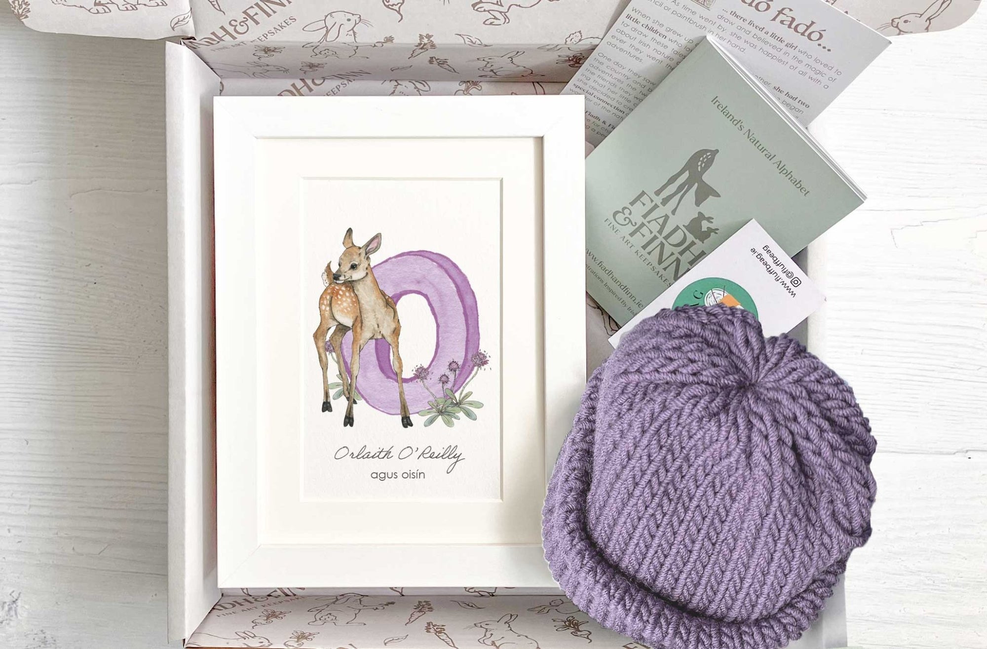 Alphabet Letter Baby Gift Box Set (Violet) - fiadhandfinn