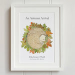 Autumn Arrival Baby Hedgehog Print - fiadhandfinn