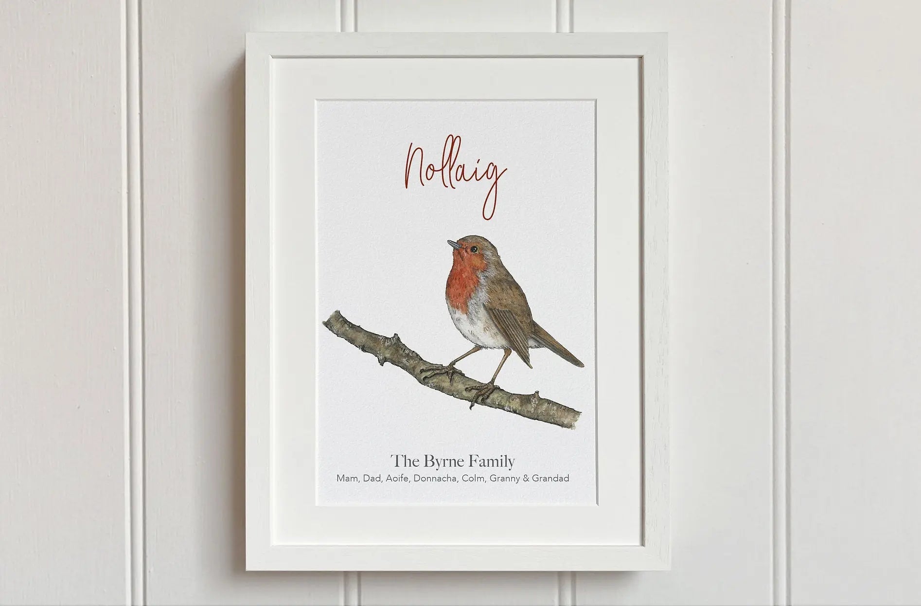 Christmas Robin (Spideog) Nollaig Print - fiadhandfinn