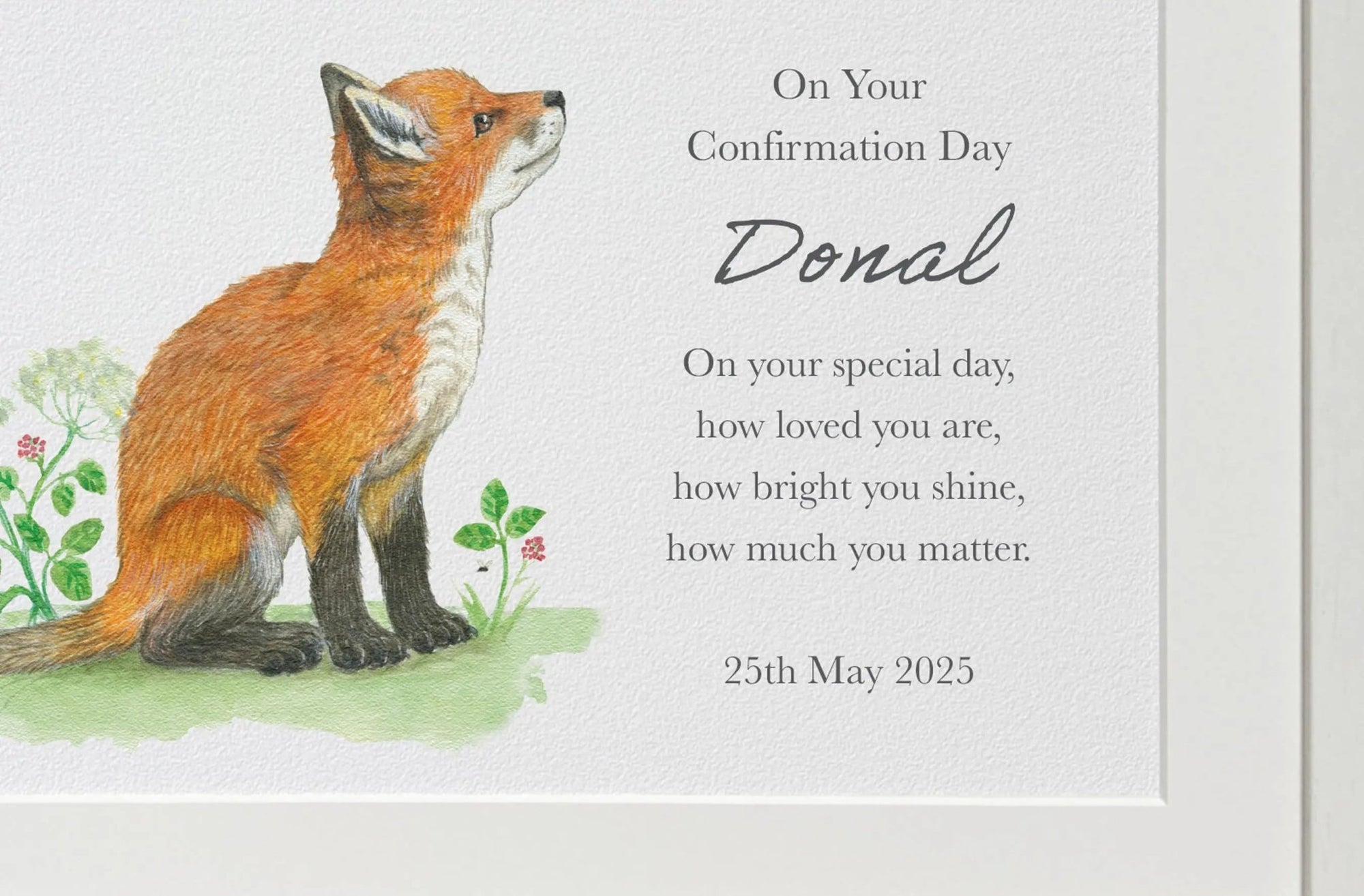 Confirmation Fox Cub Print - fiadhandfinn