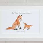Fox Family Personalised Print - fiadhandfinn