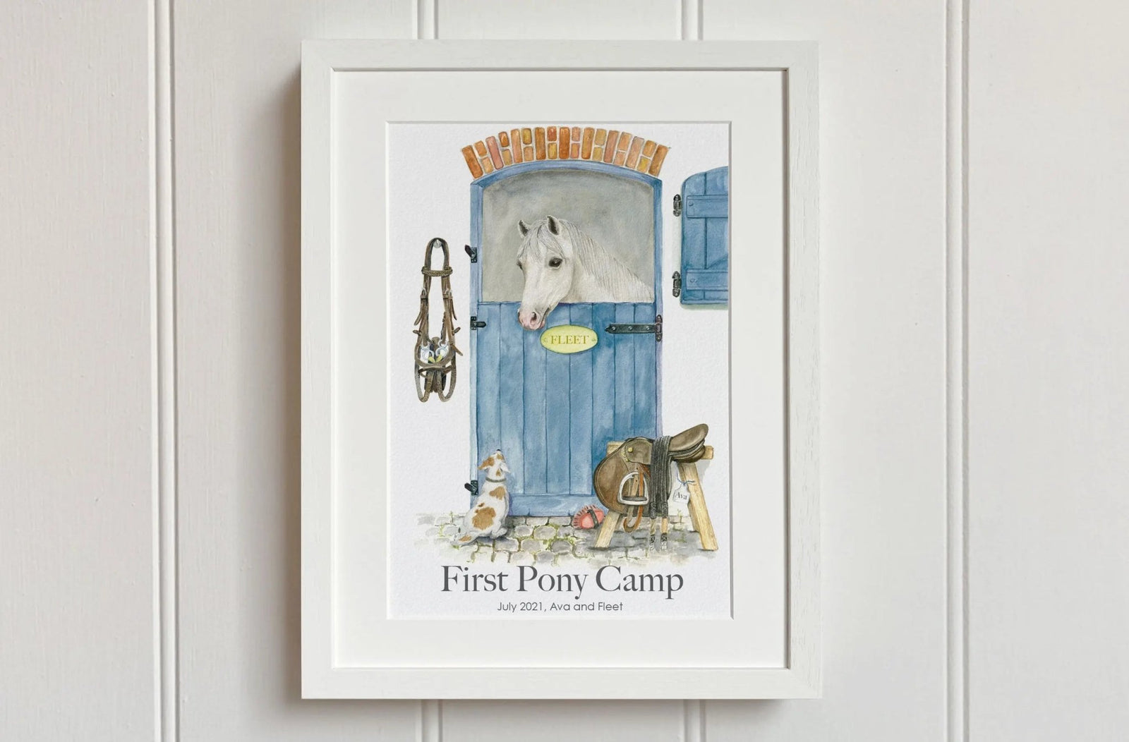 Gray Pony Stable Personalised Print - fiadhandfinn