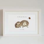 Hedgehog Family Personalised Print - fiadhandfinn