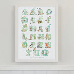 Irish Language Alphabet Print (Forest) - fiadhandfinn