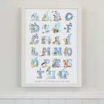 Irish Language Alphabet Print (Sky) - fiadhandfinn