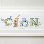 Irish Language Personalised Baby Name Frame (Natural) - fiadhandfinn
