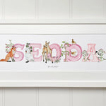 Irish Language Personalised Baby Name Frame (Rose) - fiadhandfinn