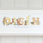 Irish Language Personalised Baby Name Frame (Sunset) - fiadhandfinn