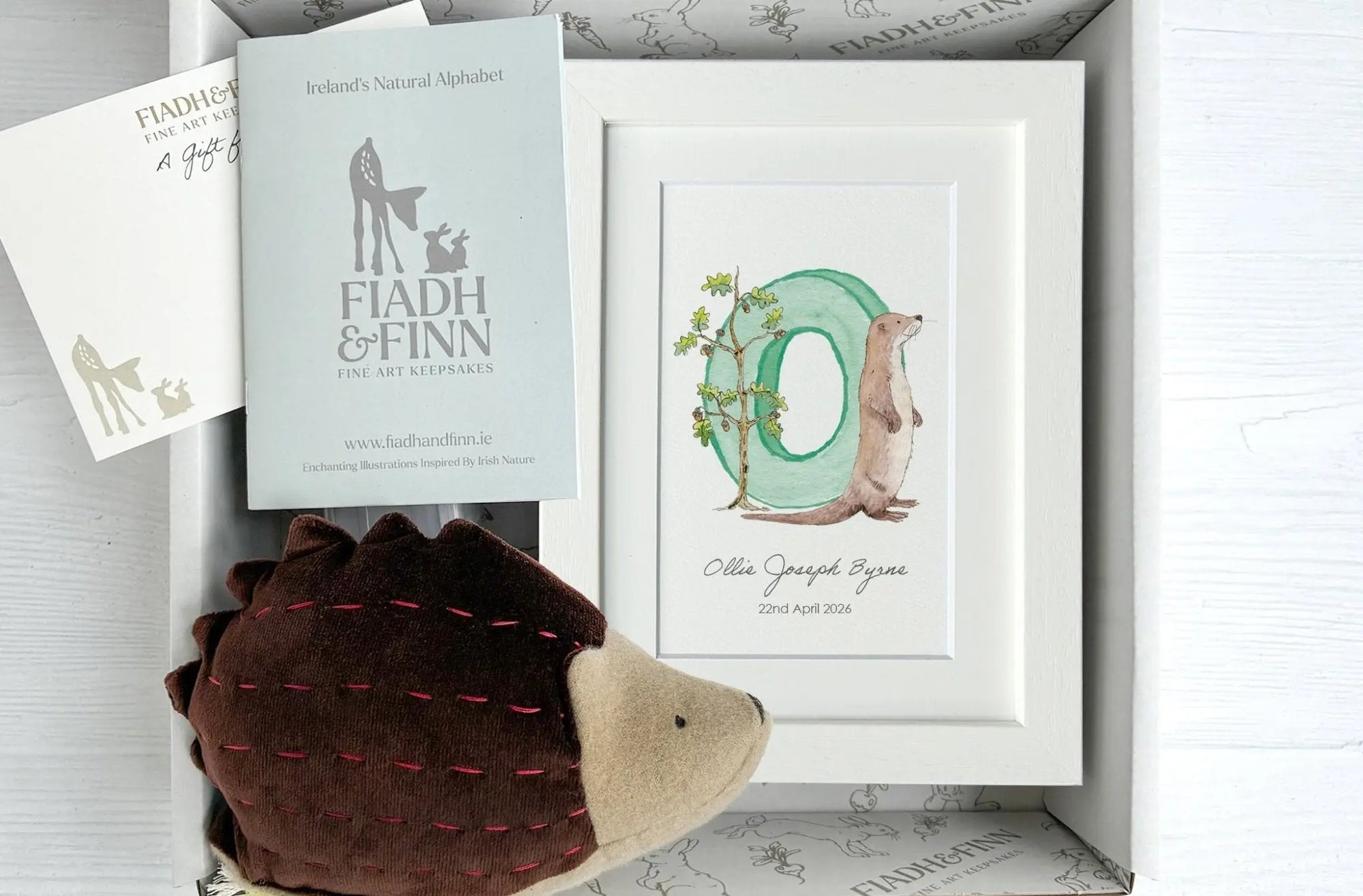 Little Hedgehog and Alphabet Letter Baby Gift Box - fiadhandfinn