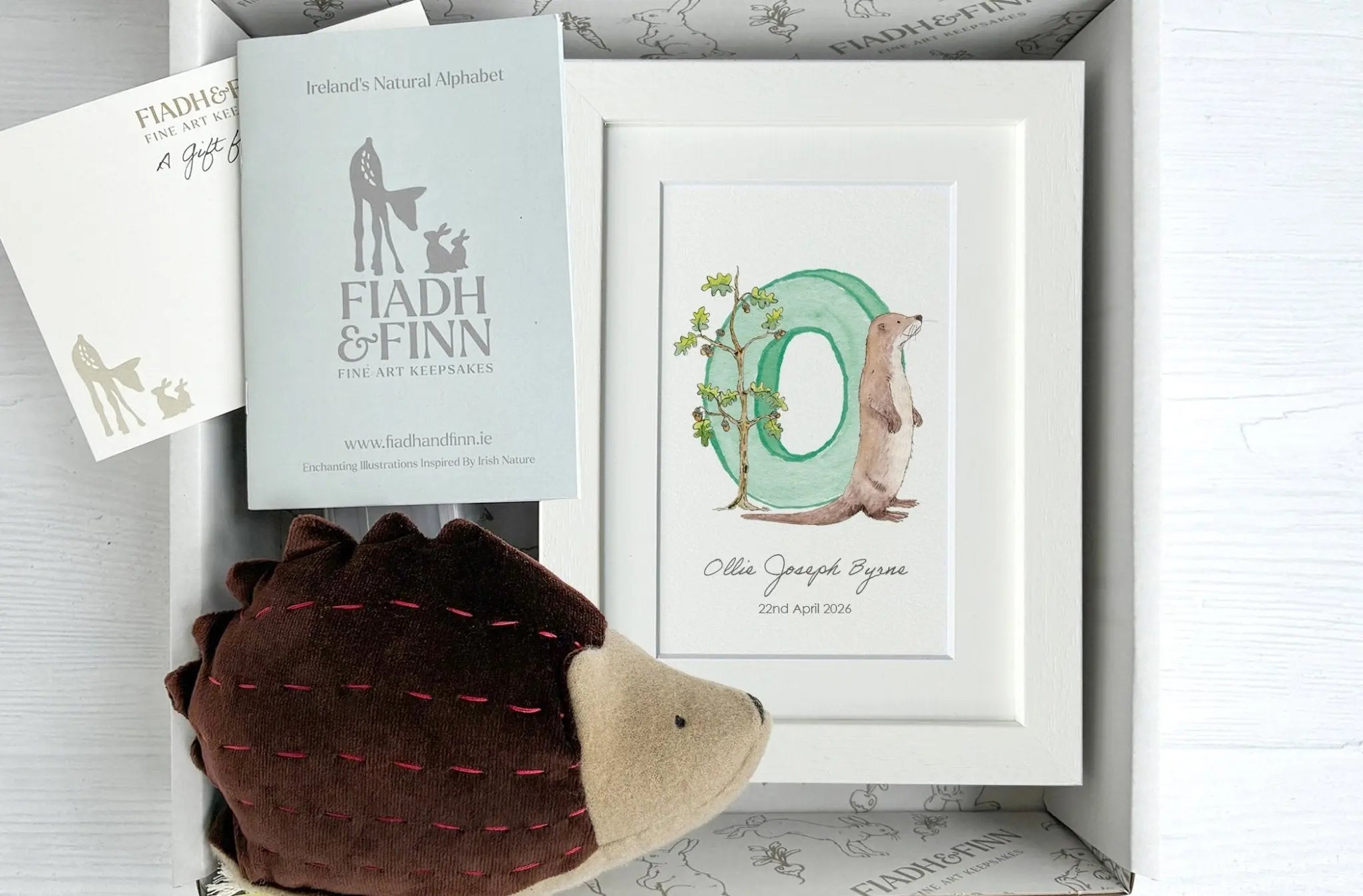 Little Hedgehog and Alphabet Letter Baby Gift Box - fiadhandfinn