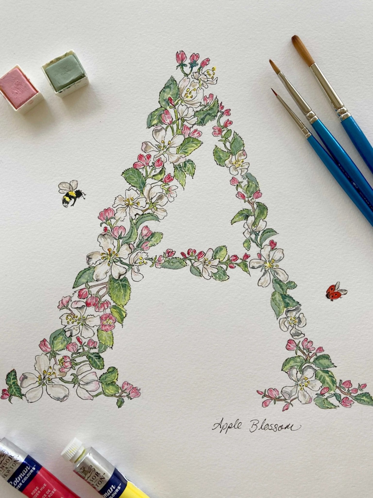 Native Irish Floral Alphabet A - fiadhandfinn