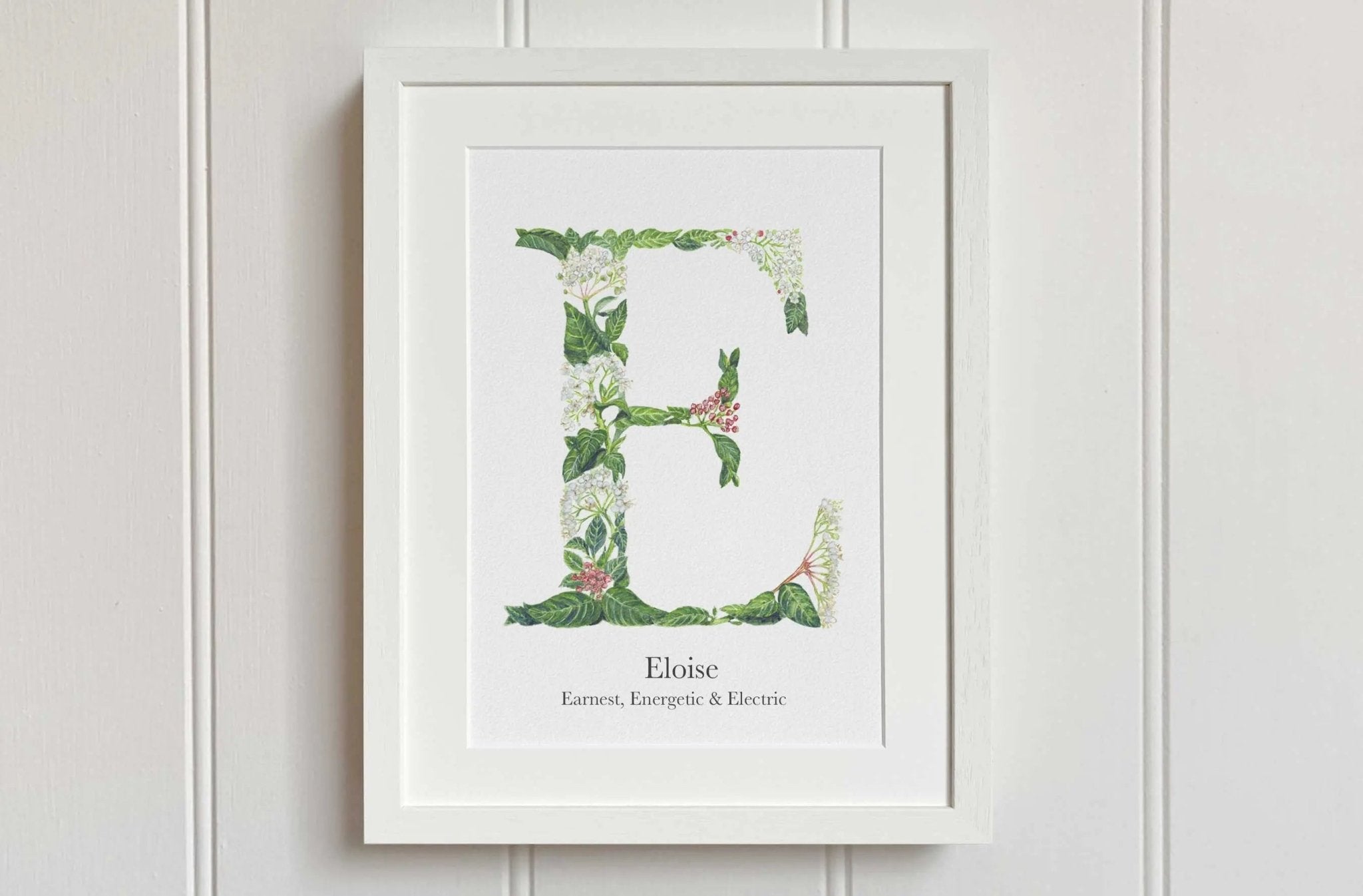 Native Irish Floral Alphabet E - fiadhandfinn
