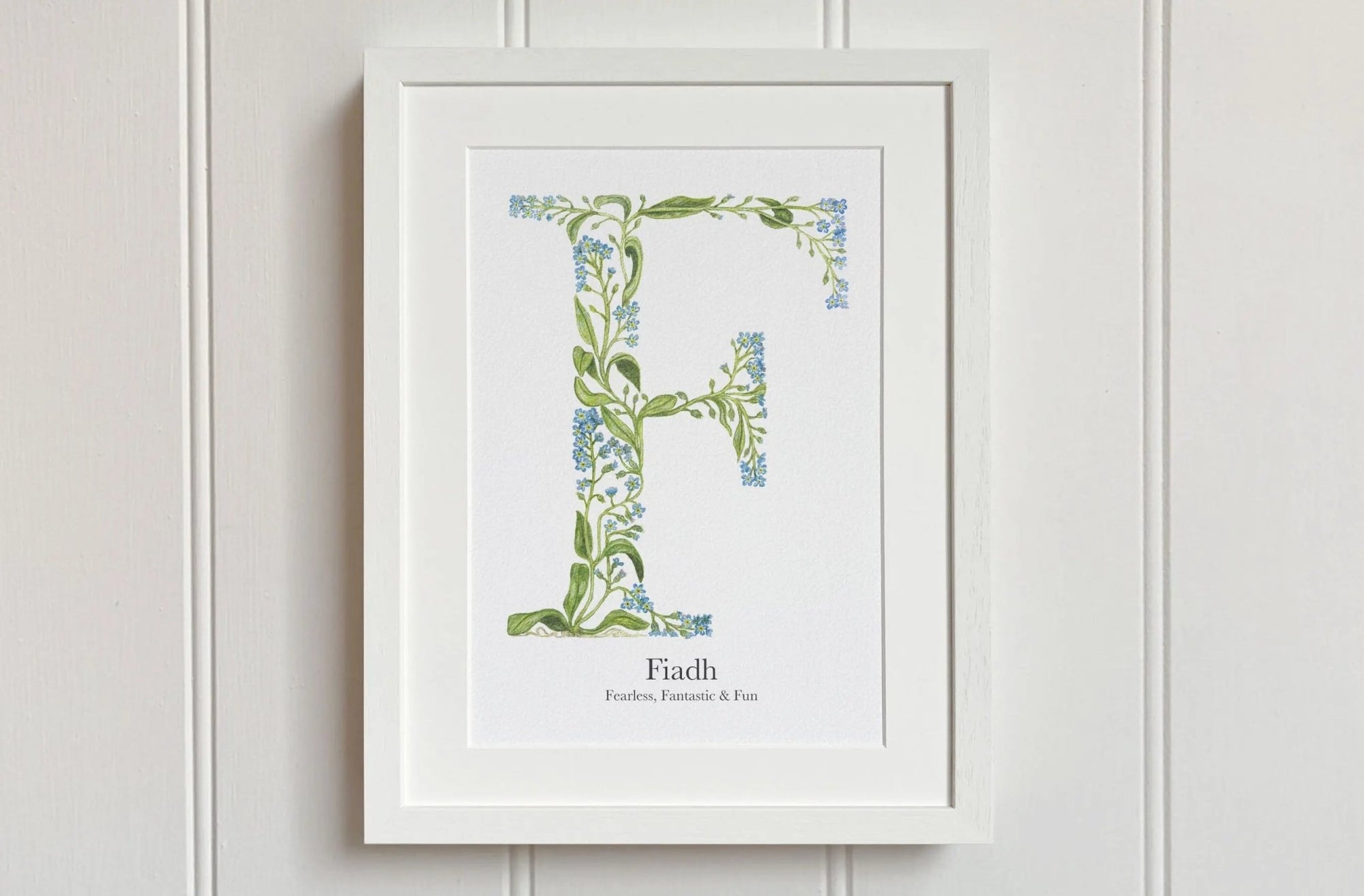 Native Irish Floral Alphabet F - fiadhandfinn