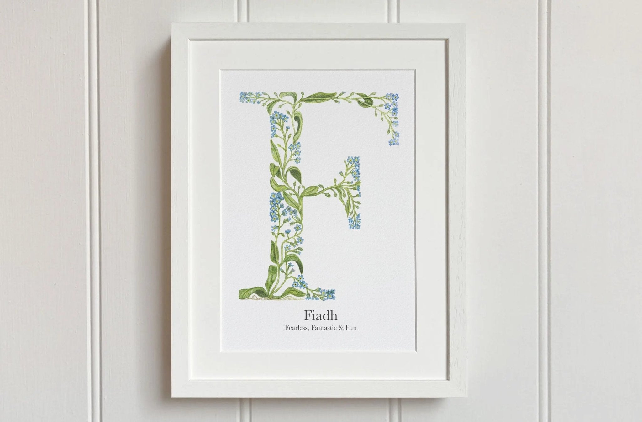 Native Irish Floral Alphabet F - fiadhandfinn