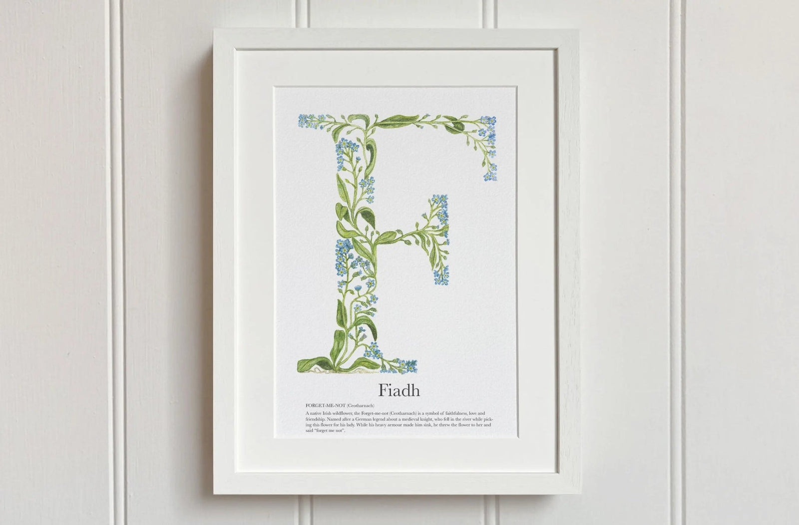 Native Irish Floral Alphabet F - fiadhandfinn