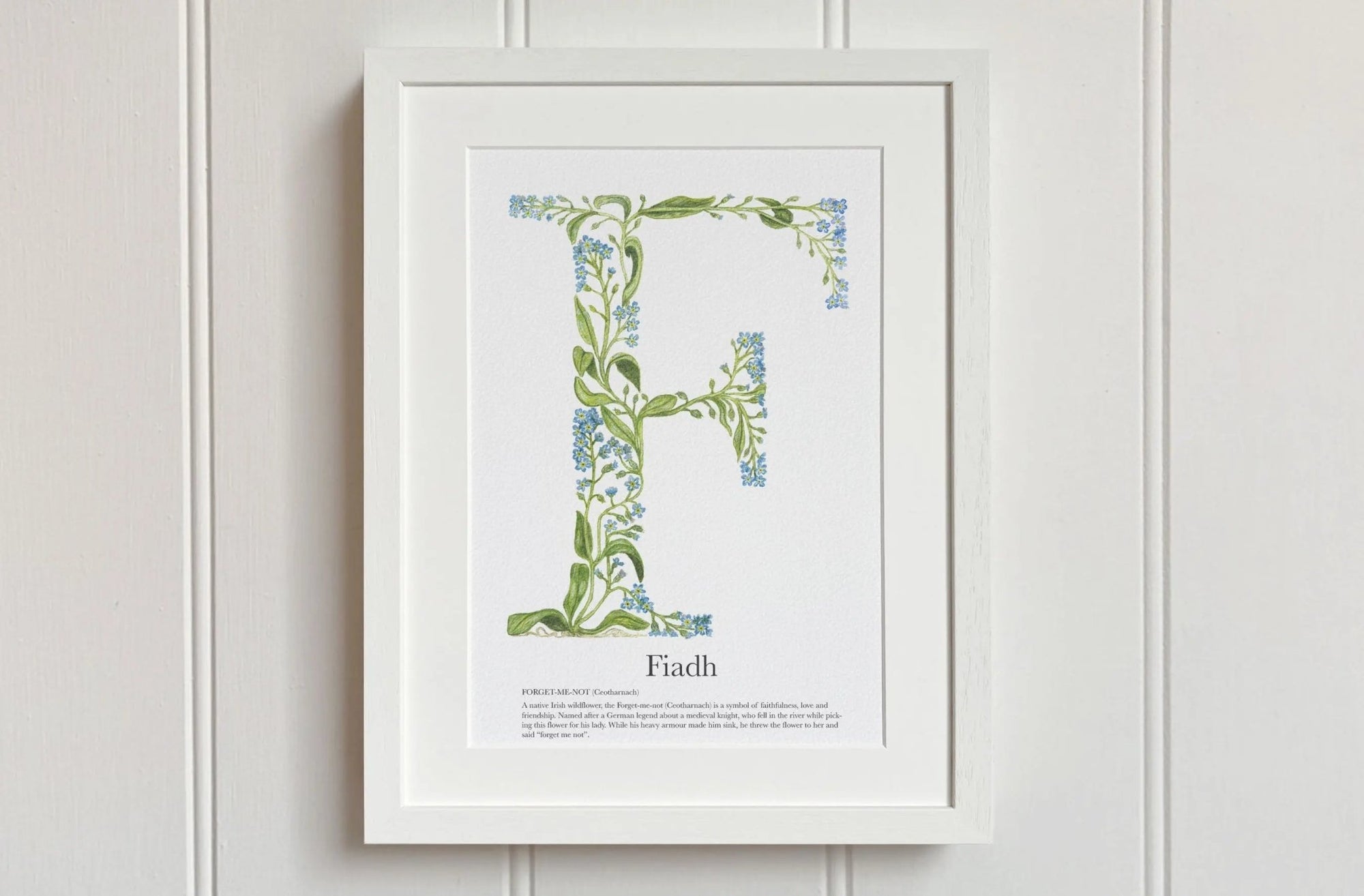 Native Irish Floral Alphabet F - fiadhandfinn