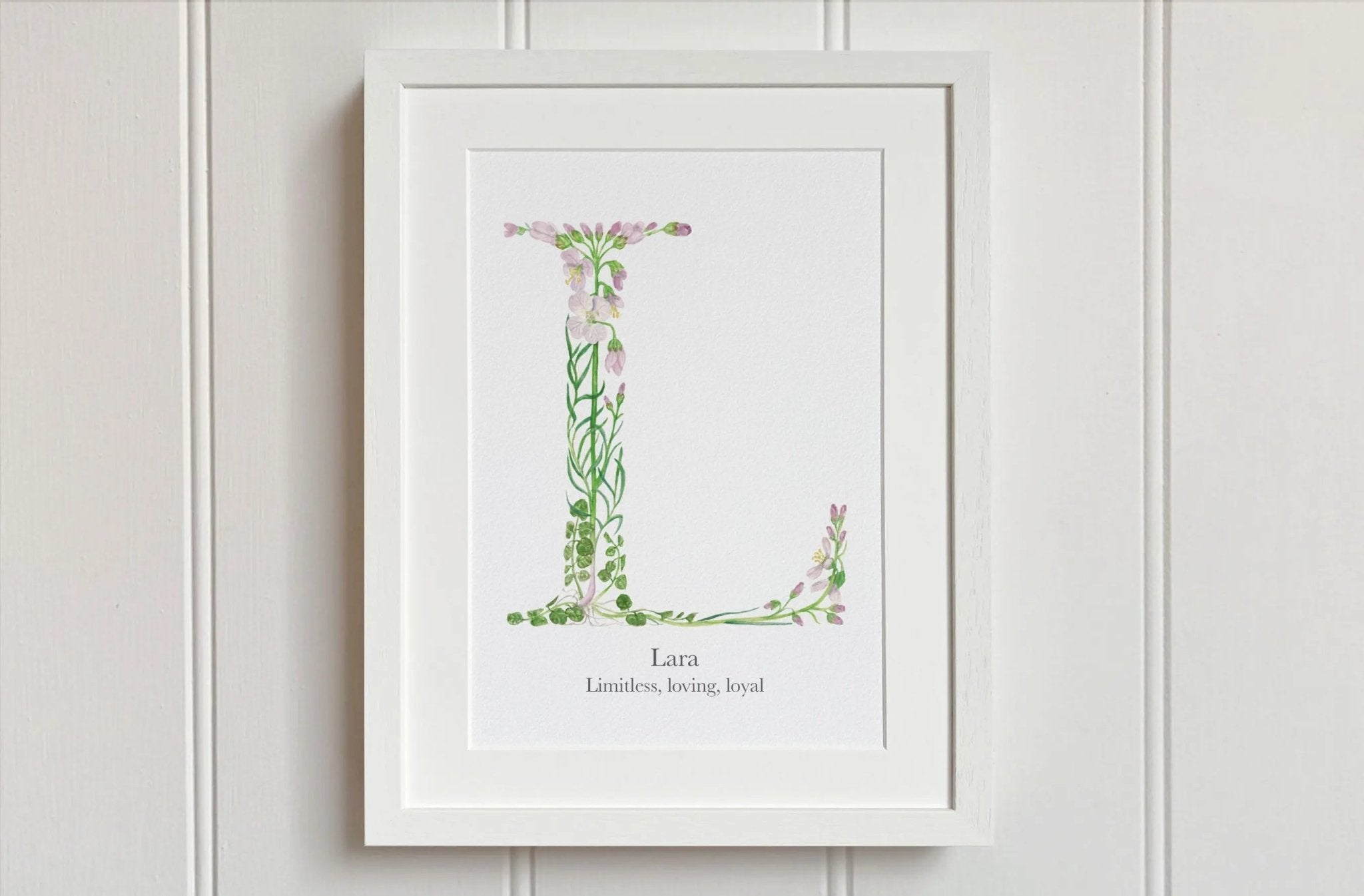Native Irish Floral Alphabet L - fiadhandfinn