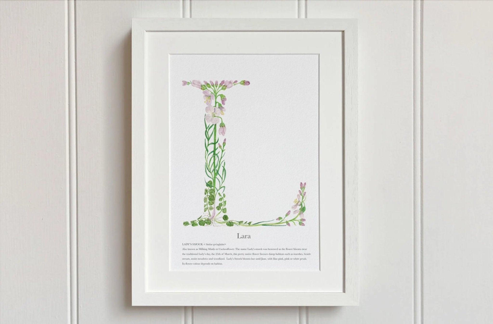 Native Irish Floral Alphabet L - fiadhandfinn