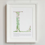 Native Irish Floral Alphabet L - fiadhandfinn