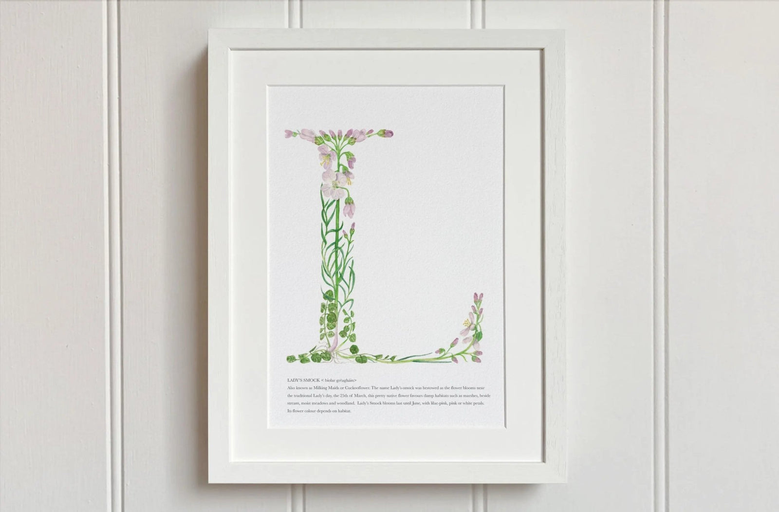 Native Irish Floral Alphabet L - fiadhandfinn