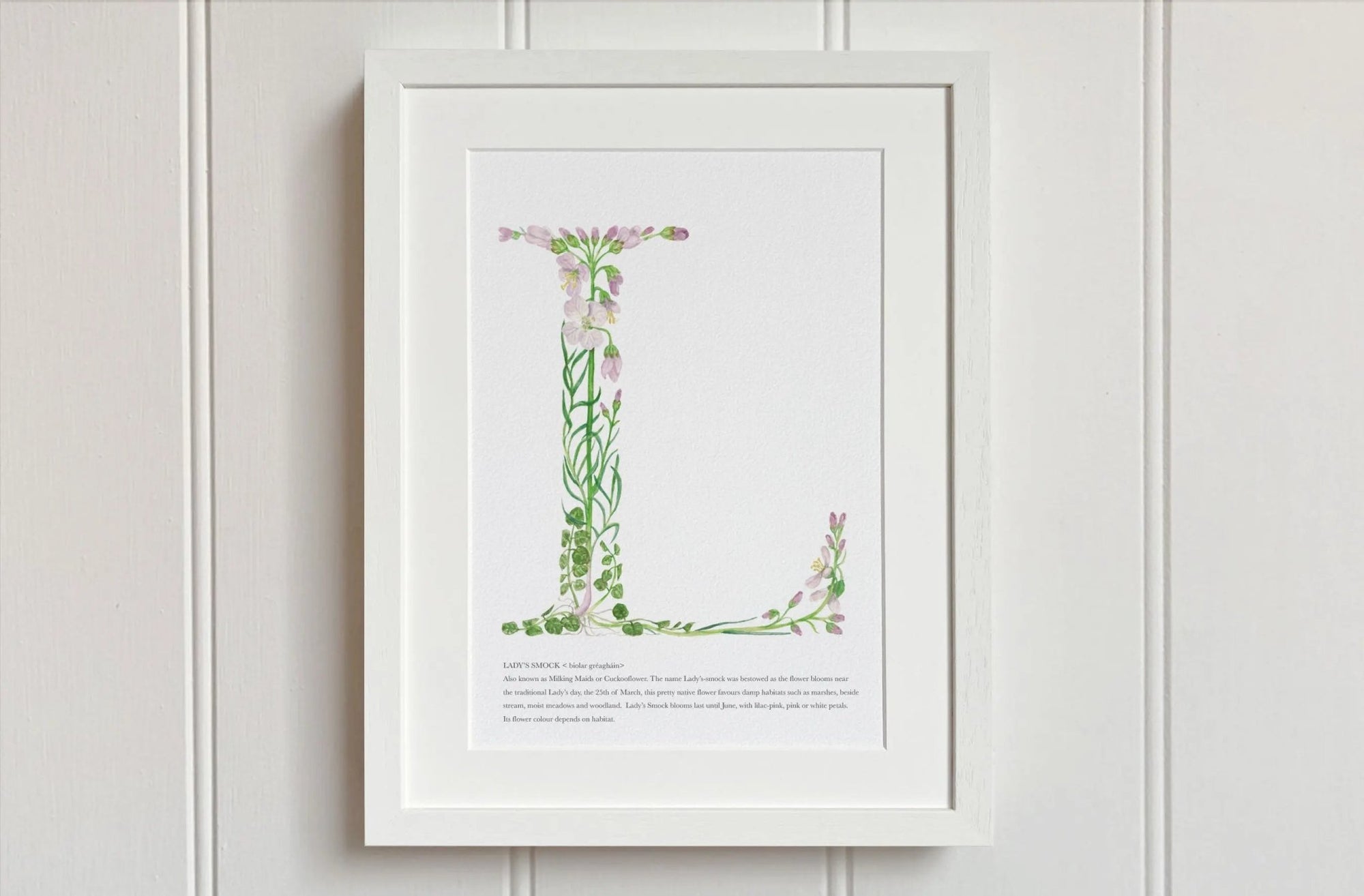 Native Irish Floral Alphabet L - fiadhandfinn