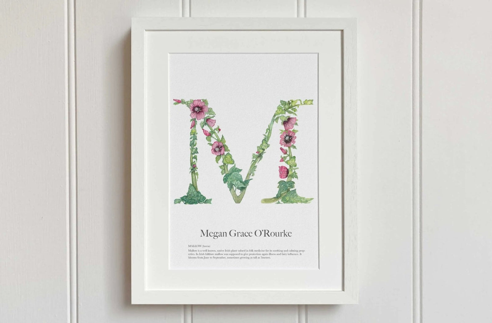 Native Irish Floral Alphabet M - fiadhandfinn